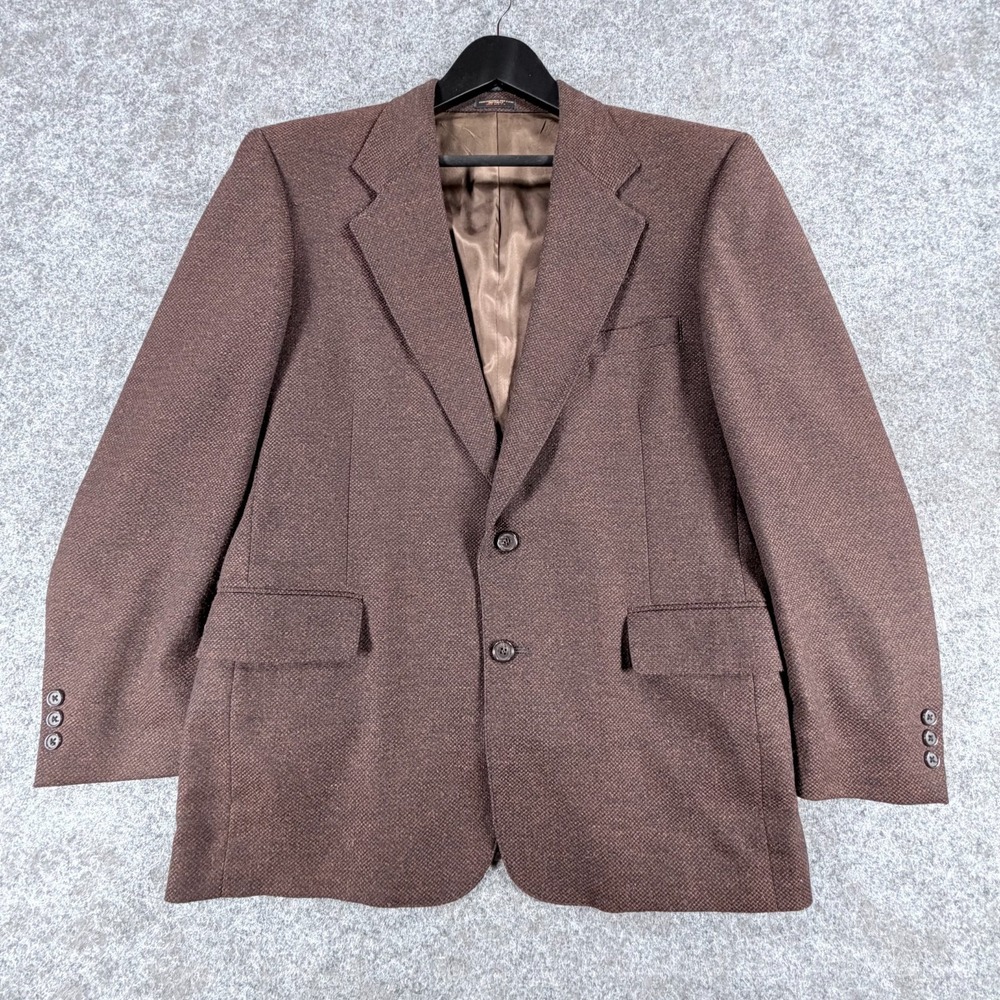Vintage Roberto Antoni Roma Blazer Mans Rust Brown Donegal Tweed Single Breasted
